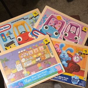 4 Little Tikes Wooden Puzzles